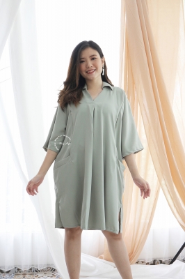  YEONG DRESS Dress Hamil Menyusui Modis - DRO 1031 HIJAU 2